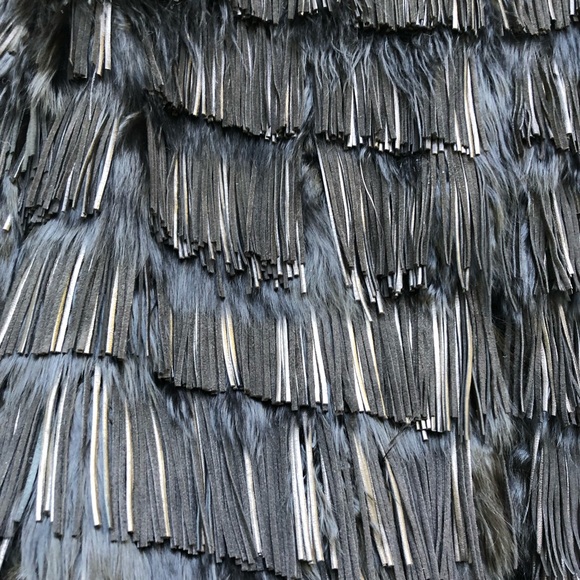 Roberto Cavalli Fur Leather Fringe Jacket 40 S M - Picture 2 of 14